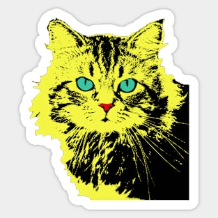 Cat yellow Sticker